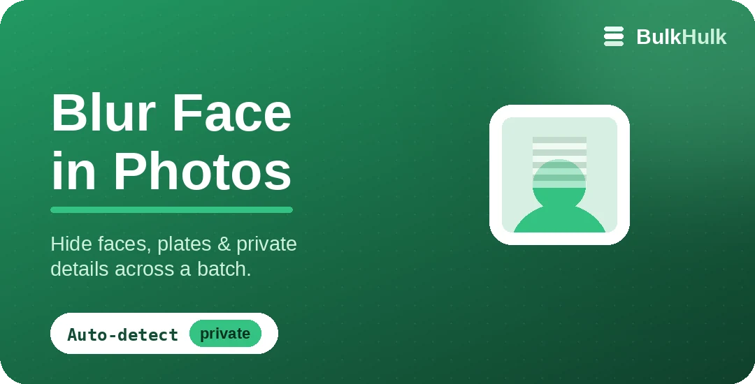 Blur face tool covering a face in a photo with an automatic blur