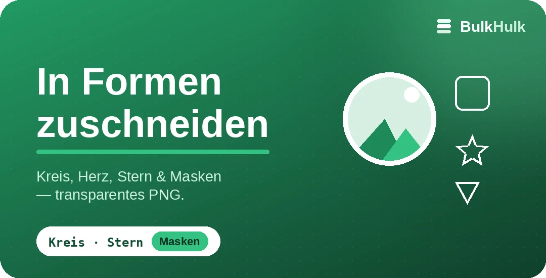 Bild-Zuschnitt in Kreise, Sterne und Herzen mit transparentem Hintergrund — kostenloses Online-Tool