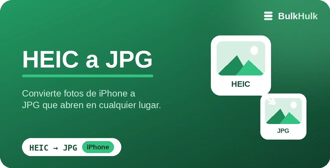 Conversión por lotes de fotos HEIC del iPhone a JPG — convertidor online gratis