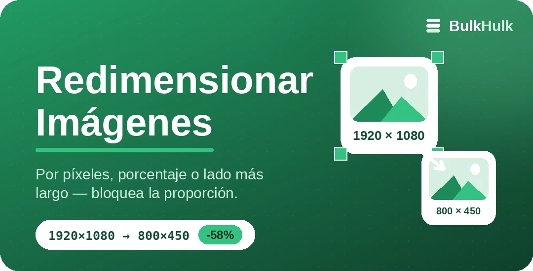 Redimensionador de imágenes por lotes con bloqueo de proporción — herramienta online gratis