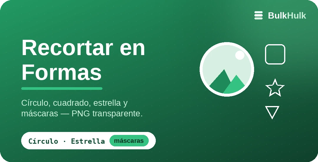 Recorte de imágenes en círculos, estrellas y corazones con fondo transparente — herramienta online gratis