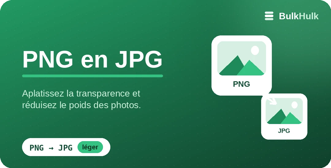Conversion par lot de PNG en JPG réduisant le poids des fichiers — convertisseur en ligne gratuit