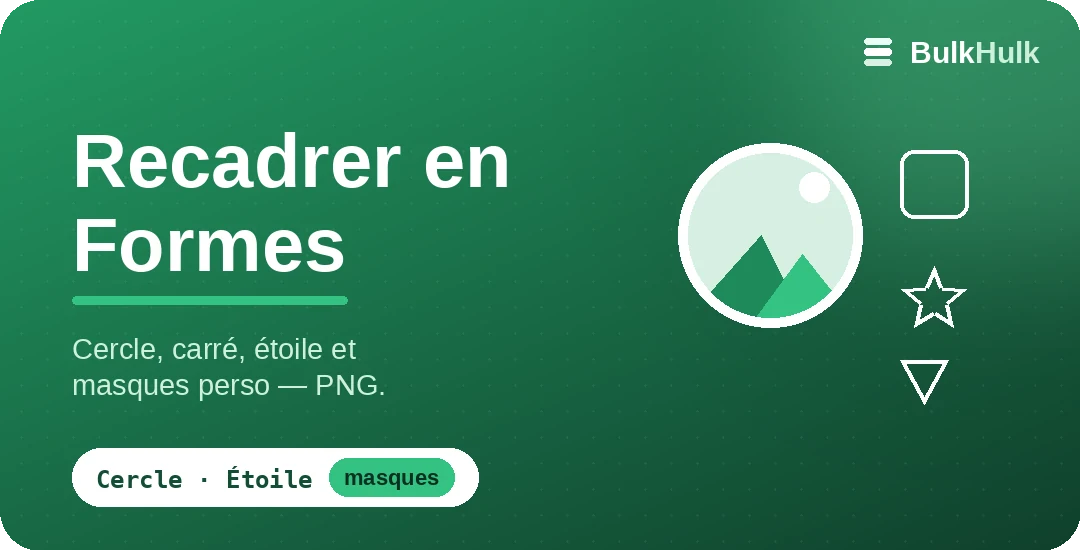 Recadrage d’images en cercles, étoiles et cœurs avec fond transparent — outil en ligne gratuit