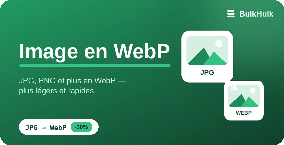 Conversion par lot de JPG et PNG en WebP pour un web plus rapide — convertisseur en ligne gratuit