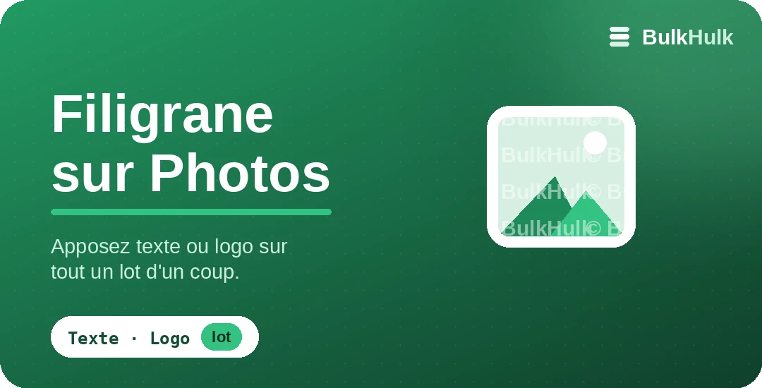 Ajouter un filigrane texte ou logo à des images par lot — outil en ligne gratuit