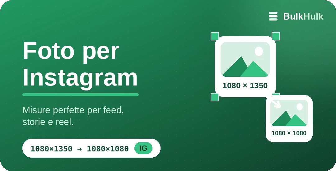 Ridimensionatore di foto per Instagram — feed, storie e reel, strumento online gratis